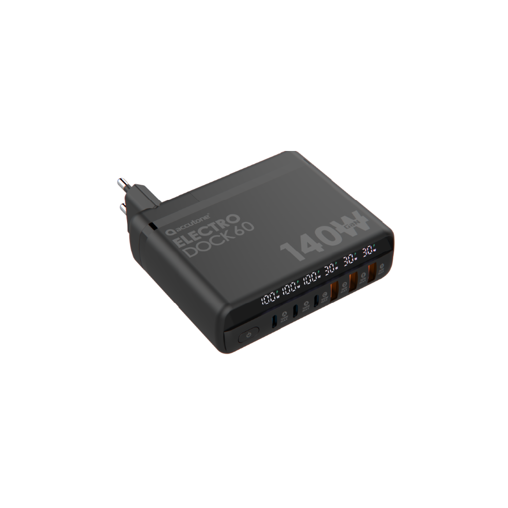 ELECTRO-DOCK 60 – 6-Port Dual Usage Charging Dock with Display