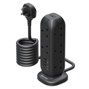 ELECTRO-TOWER11-UK 11-Outlet Power Strip with 35W Charging (UK Socket)