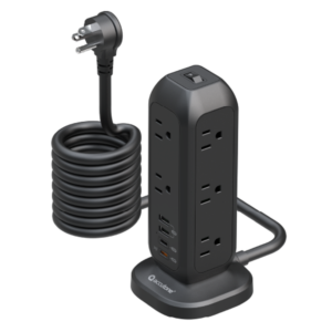 ELECTRO-TOWER11-US 11-Outlet Power Strip with 20W Charging (US Socket)